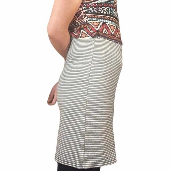 Ann Taylor Loft Black & White Striped Midi Pencil Skirts Size S! - Picture 7 of 15